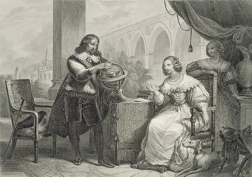 Christina (1626-89) Queen of Sweden, from a series of Famous Women, engraved by Jean Denis Nargeot